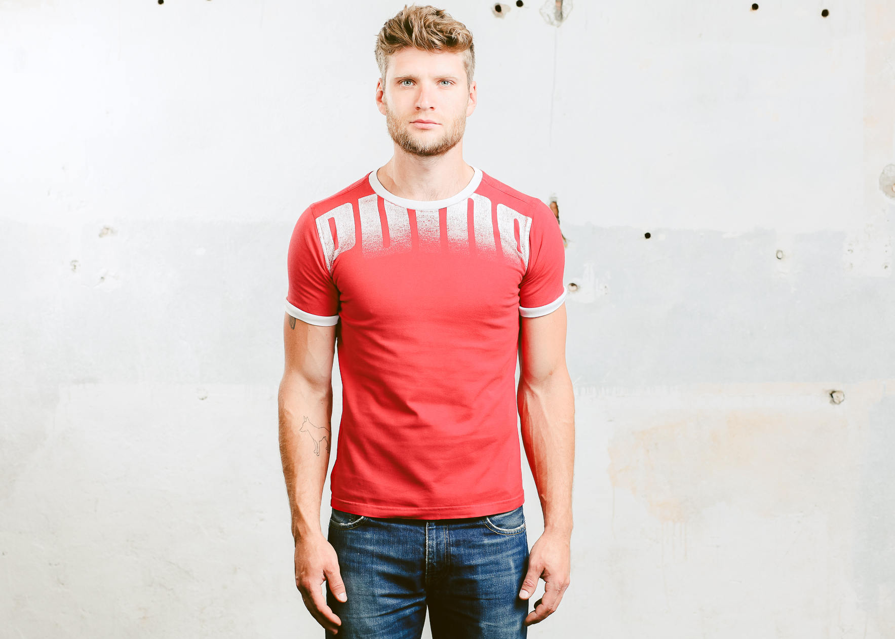 puma retro t shirt mens