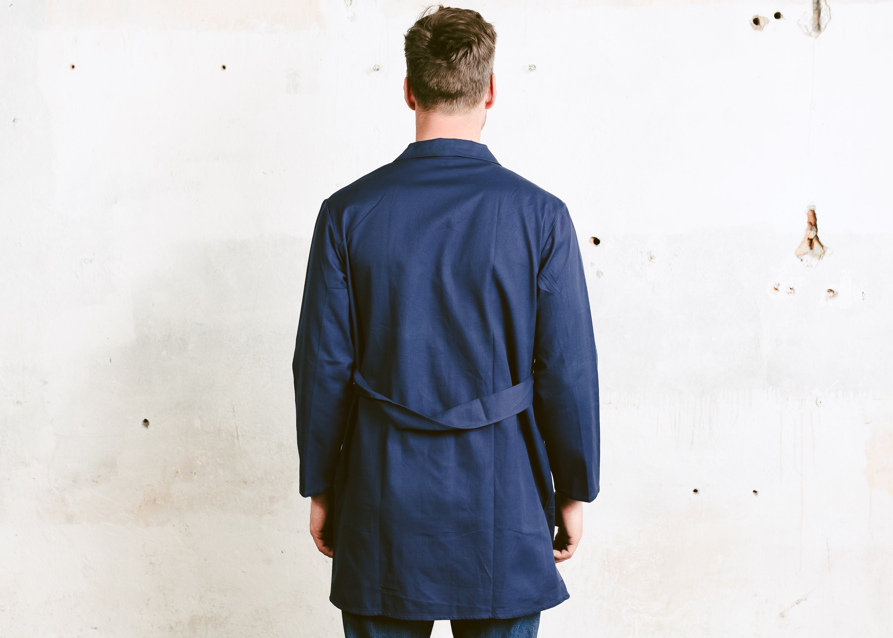 Yukrtq Mens Warehouse Work Overall - Dust Coat, Garage Work Jacket, Mechancal Workwear, Pant