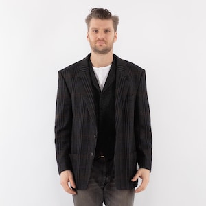 70&#39;s Hugo Boss Wool Blazer, Size L Vintage Wool Jacket, Retro Sport Coat, Wool Jacket, Mens Clothing, Heritage, Preppy Academia Blazer