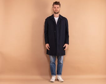 70s Classic Mac Coat, Size M/L, Vintage Trench Coats, Single Breasted Coat, Office Coat, Mens Clothing, BetaMenswear