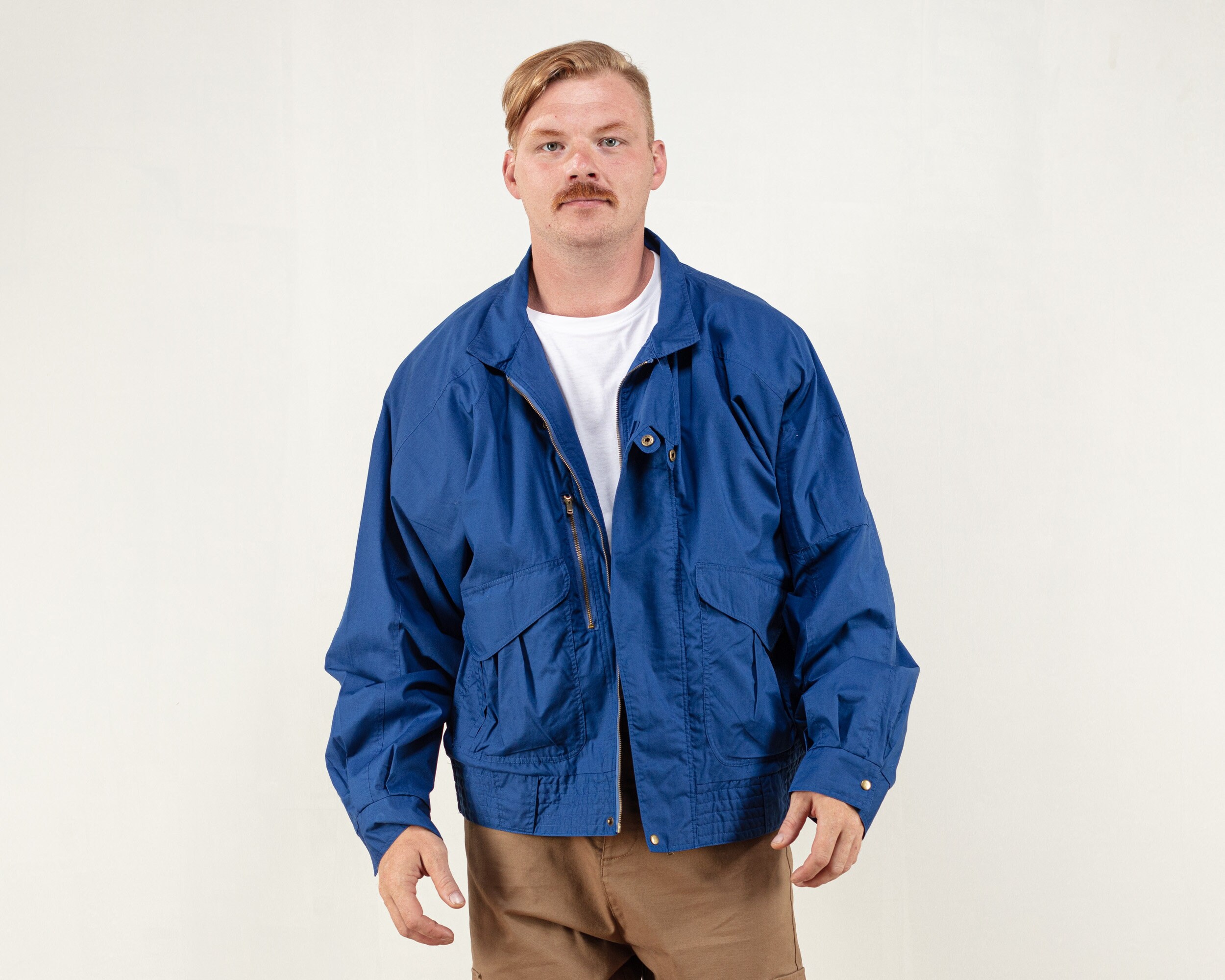 Blue 2025 windbreaker jacket