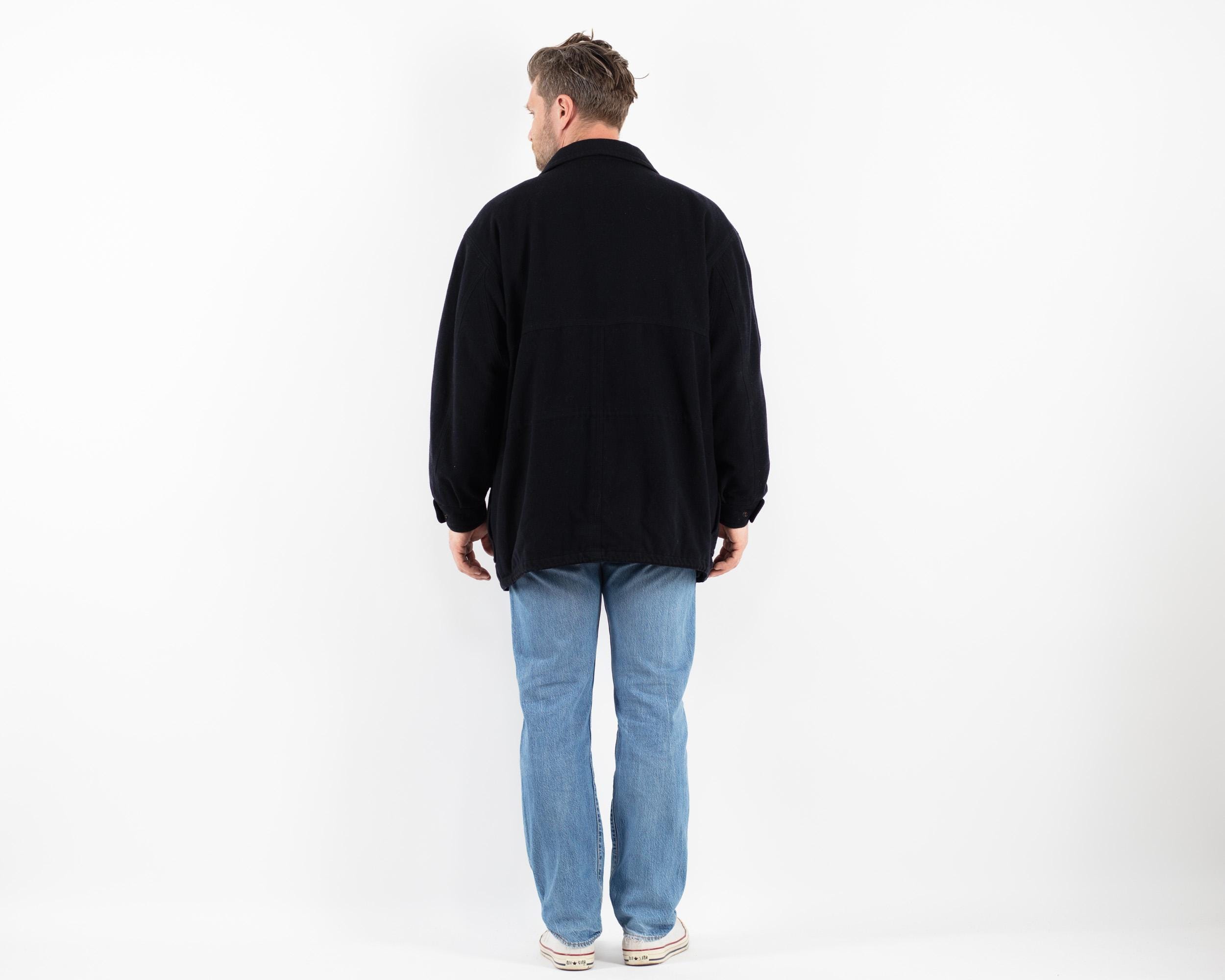 Buy 90s Blue Wool Blend Jacket - Men's Size L Online in India - Etsy