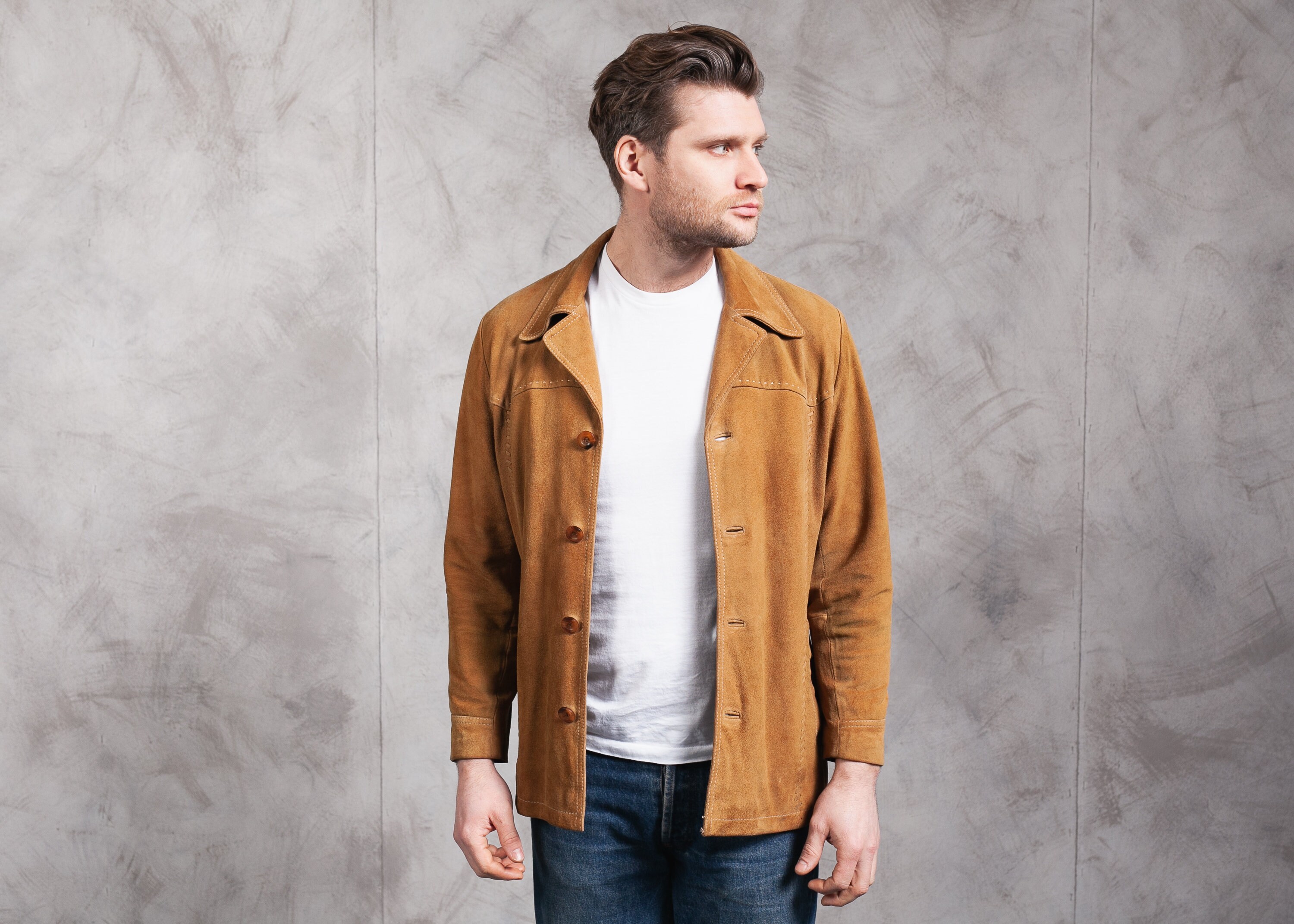 70s suede jacket mens