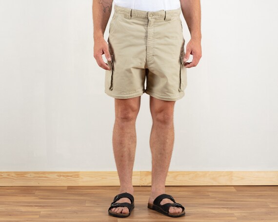 Beige Cargo Shorts Vintage Summer 