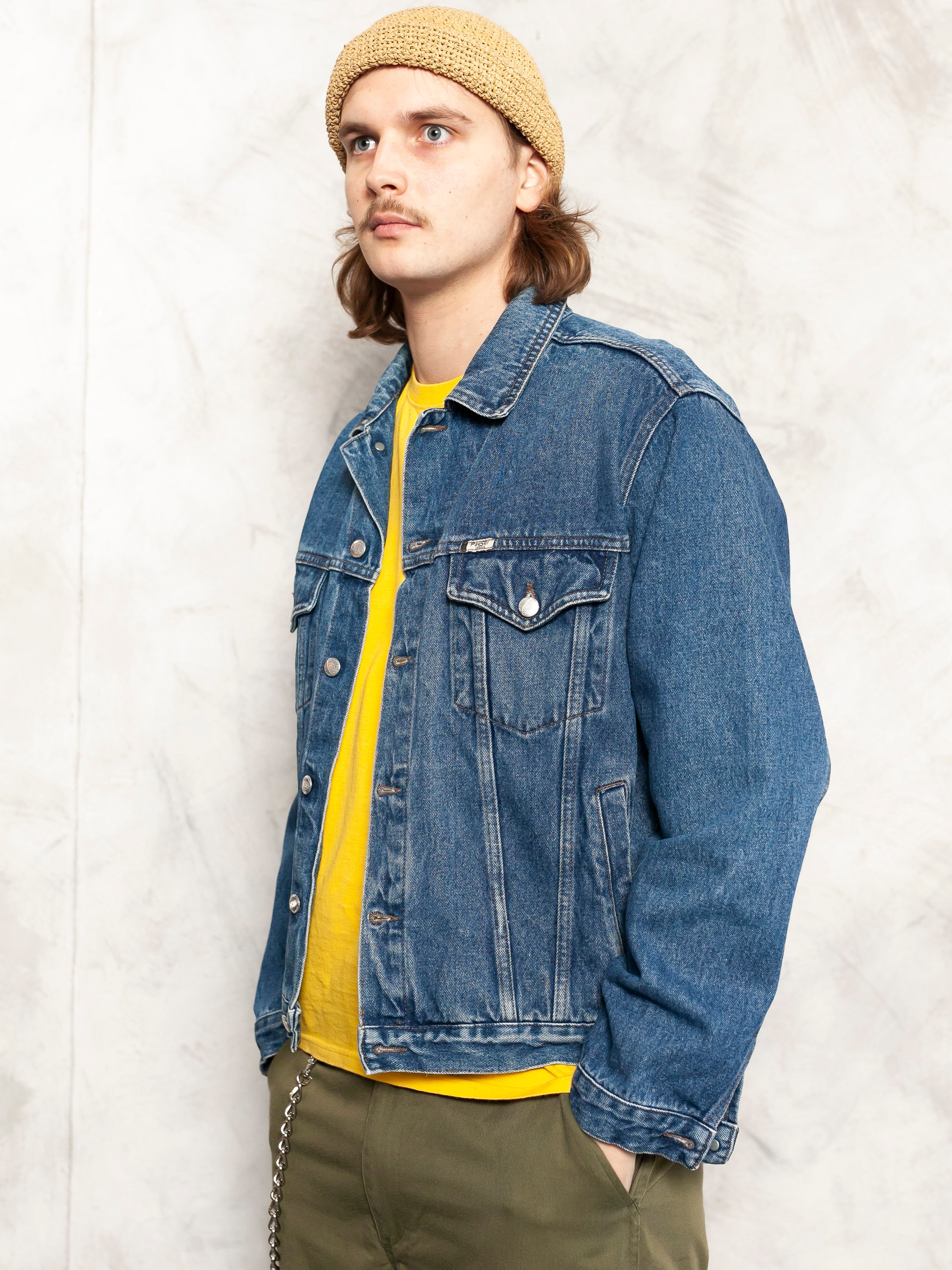 Denim Grunge Jacket vintage 90s street jean jacket grunge Etsy