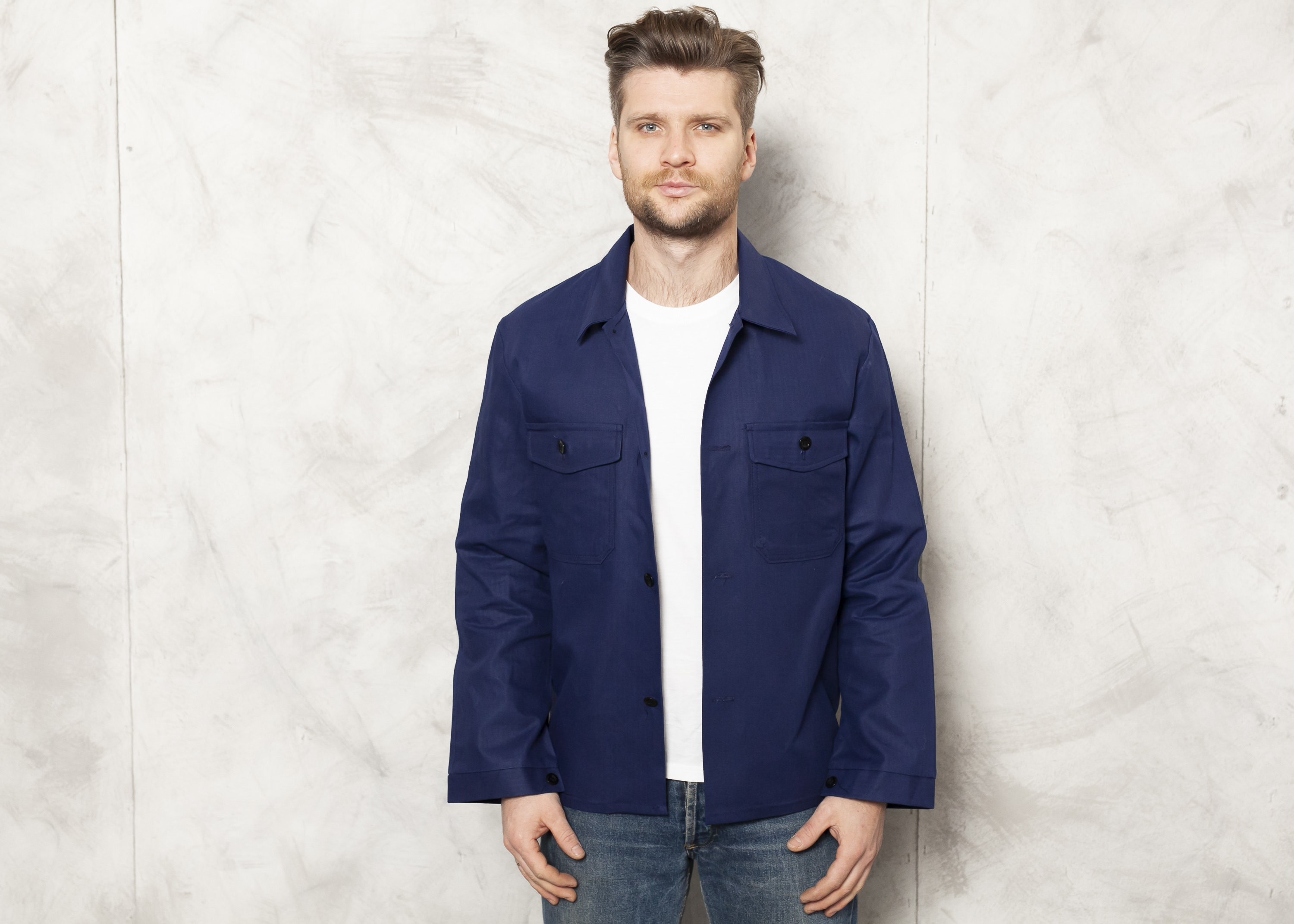 mens navy chore jacket