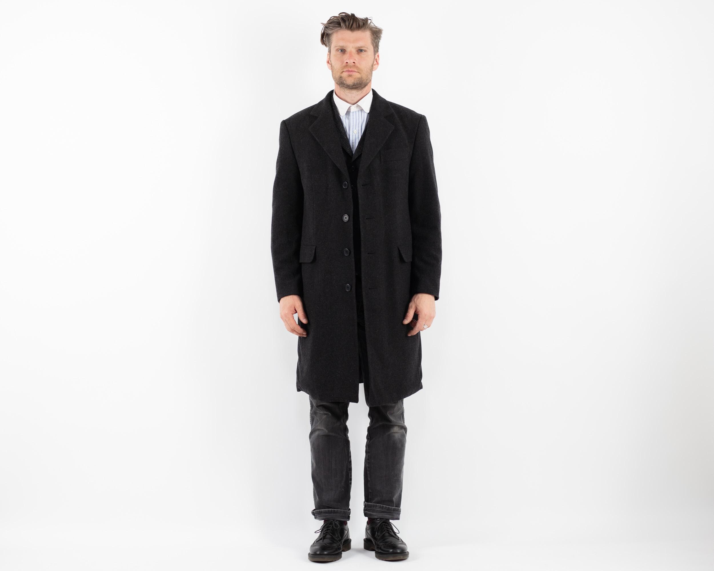 激レアサイズ 00s OLDGAP ダークグレー ウールメルトンジャケット xs 00s Vintage Wool Blend Overcoat, Gray, Retro Style, Men's M/L - Etsy