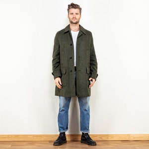  Gabardina para hombre, chaqueta larga de invierno, abrigo de  doble botonadura, abrigo clásico de lana para hombre, abrigo largo, Negro -  : Ropa, Zapatos y Joyería