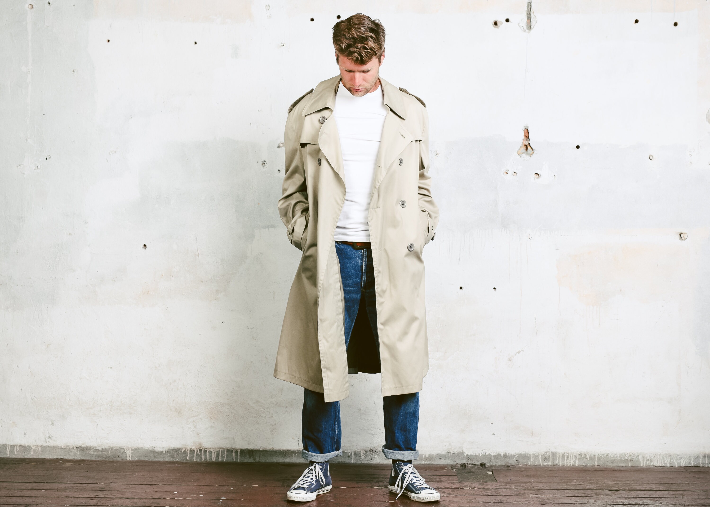 Love Label Trench Mac Coat In Ig3 Redbridge For 6 00 Best Men S Macs Trench Coats And Rain
