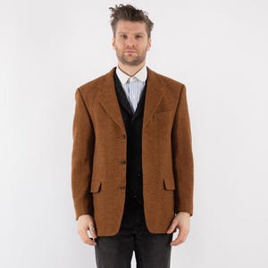 70's Vintage Harris Tweed Blazer, Size M Medium, Vintage Tweed Jacket, Retro Wool Blazer, Academia Blazer Jacket, Heritage Outerwear