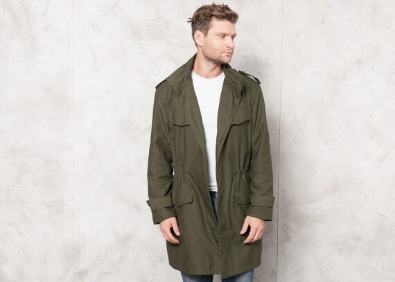 Vintage Military Parka 80s Vintage Hooded Coat Arm