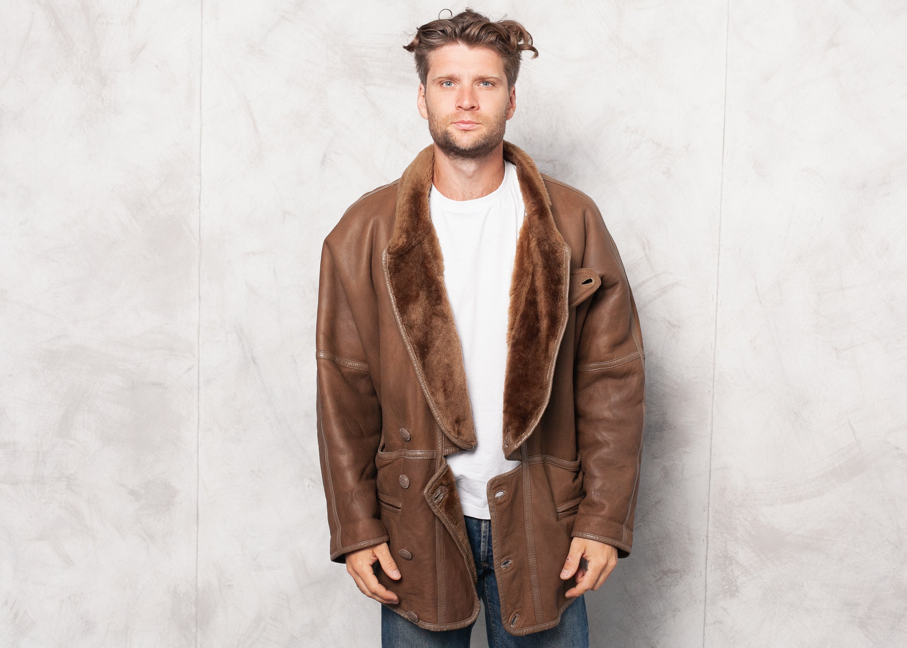 80s sheepskin coat
