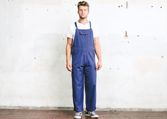 blue work jumpsuit