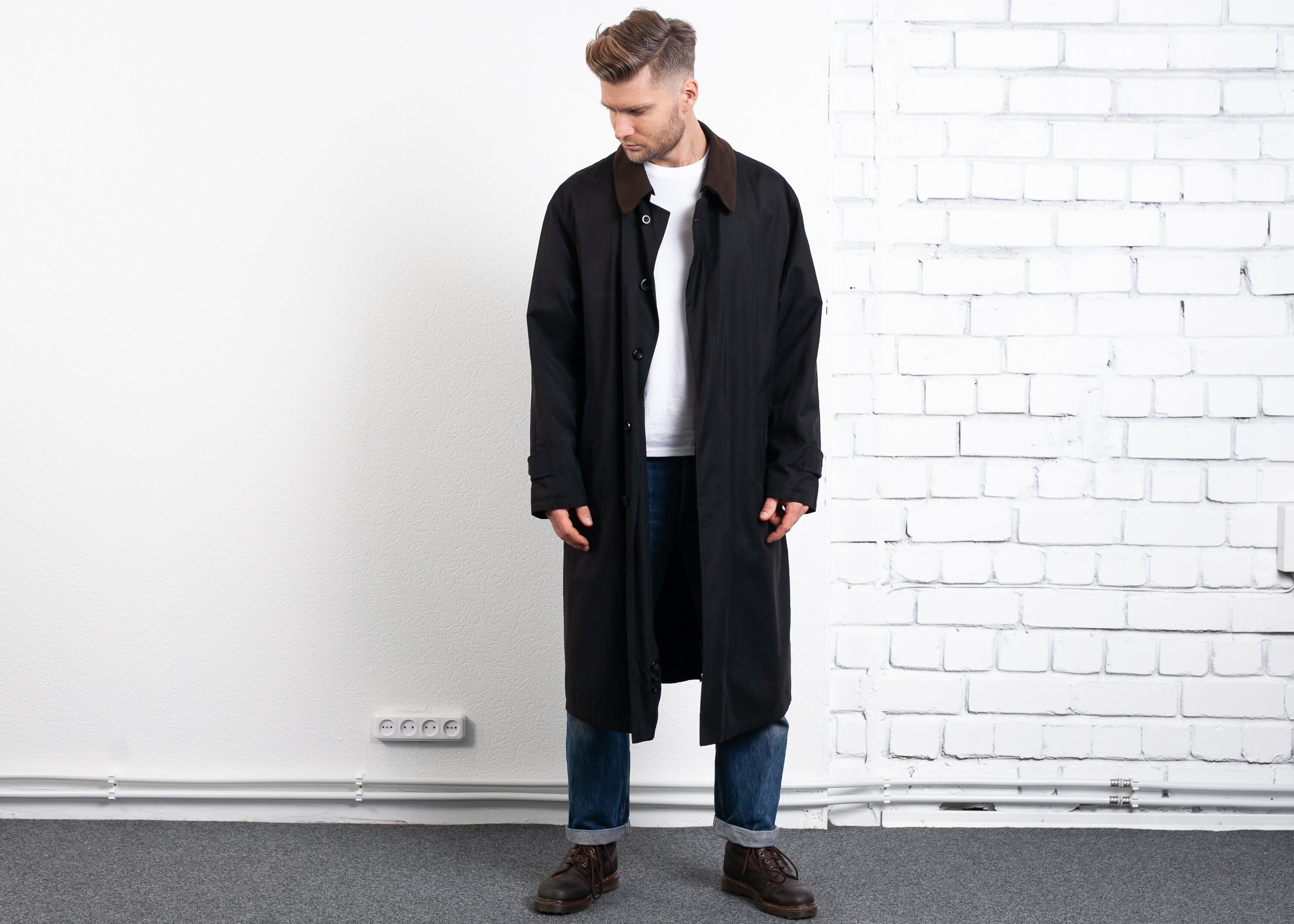 90s Bugatti Mac Coat . Vintage 1990s Duster Coat Lightweight Cocoon ...