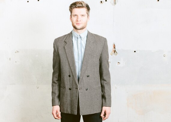 grey wool blazer mens