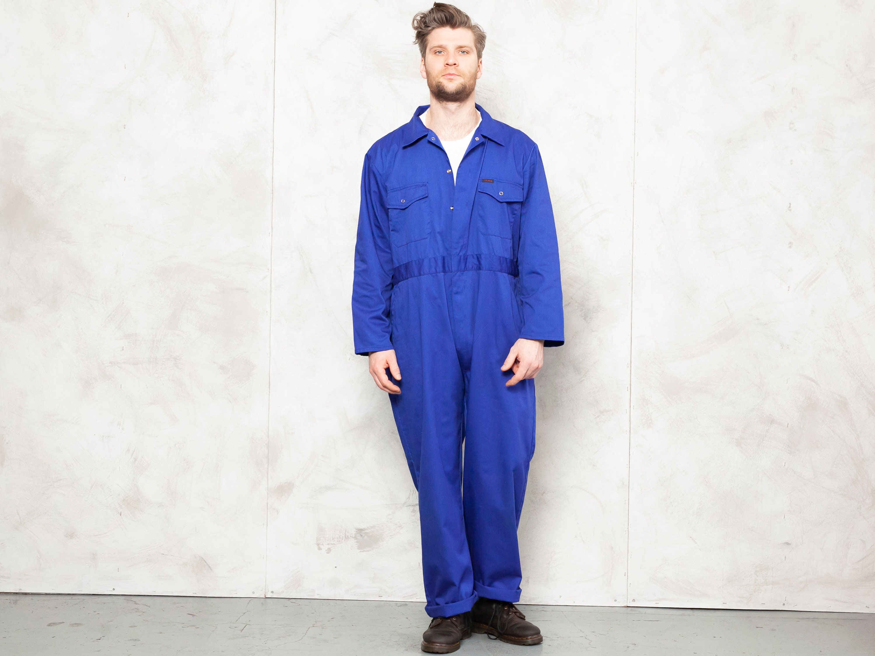 Full Work Jumpsuit vintage 1990s 0veralls men clothing garage workwear