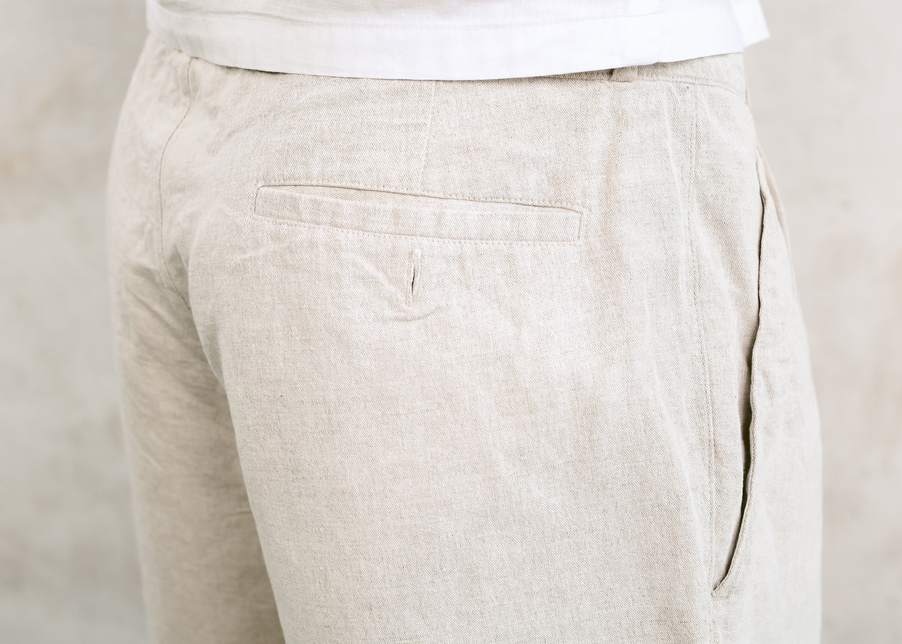 Grey Linen Blend Shorts . Vintage Men Summer Shorts Men's Casual Shorts