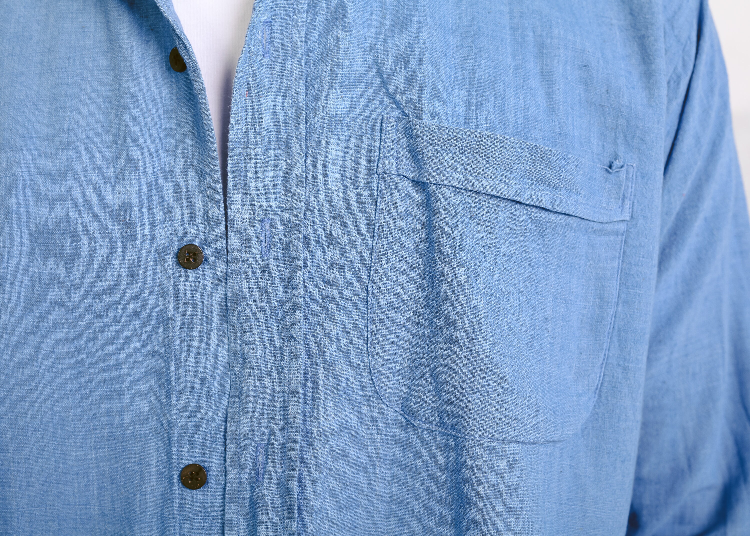 Sky Blue Minimalist Shirt . Vintage 90s Summer Shirt Blue Plain Shirt ...