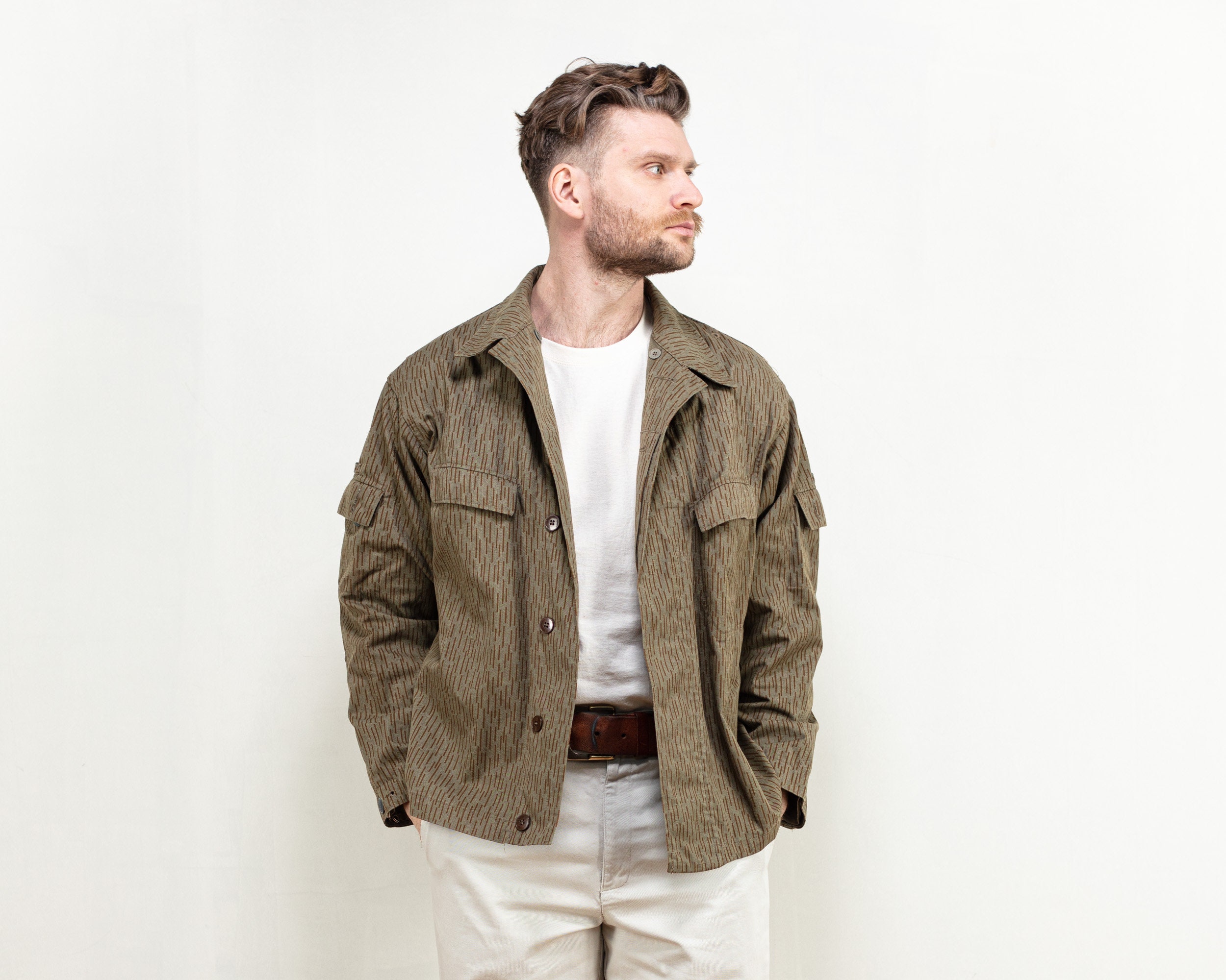 70's East German strichtarn camo Jacket camouflage army surplus jacket