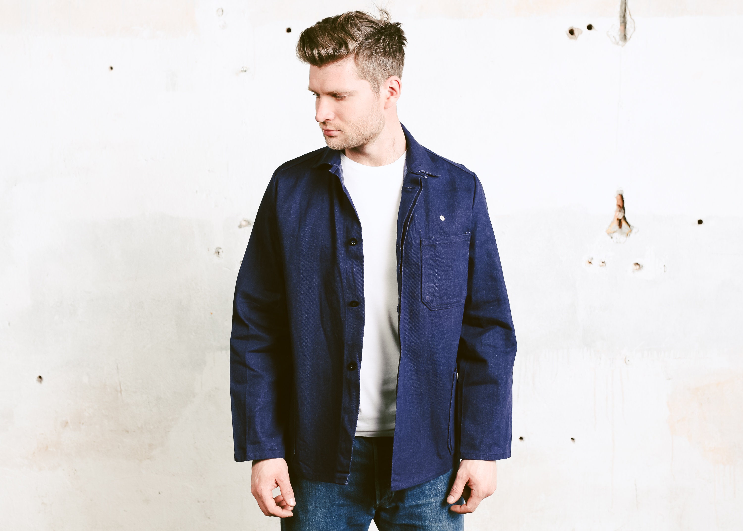 blue jean work jacket