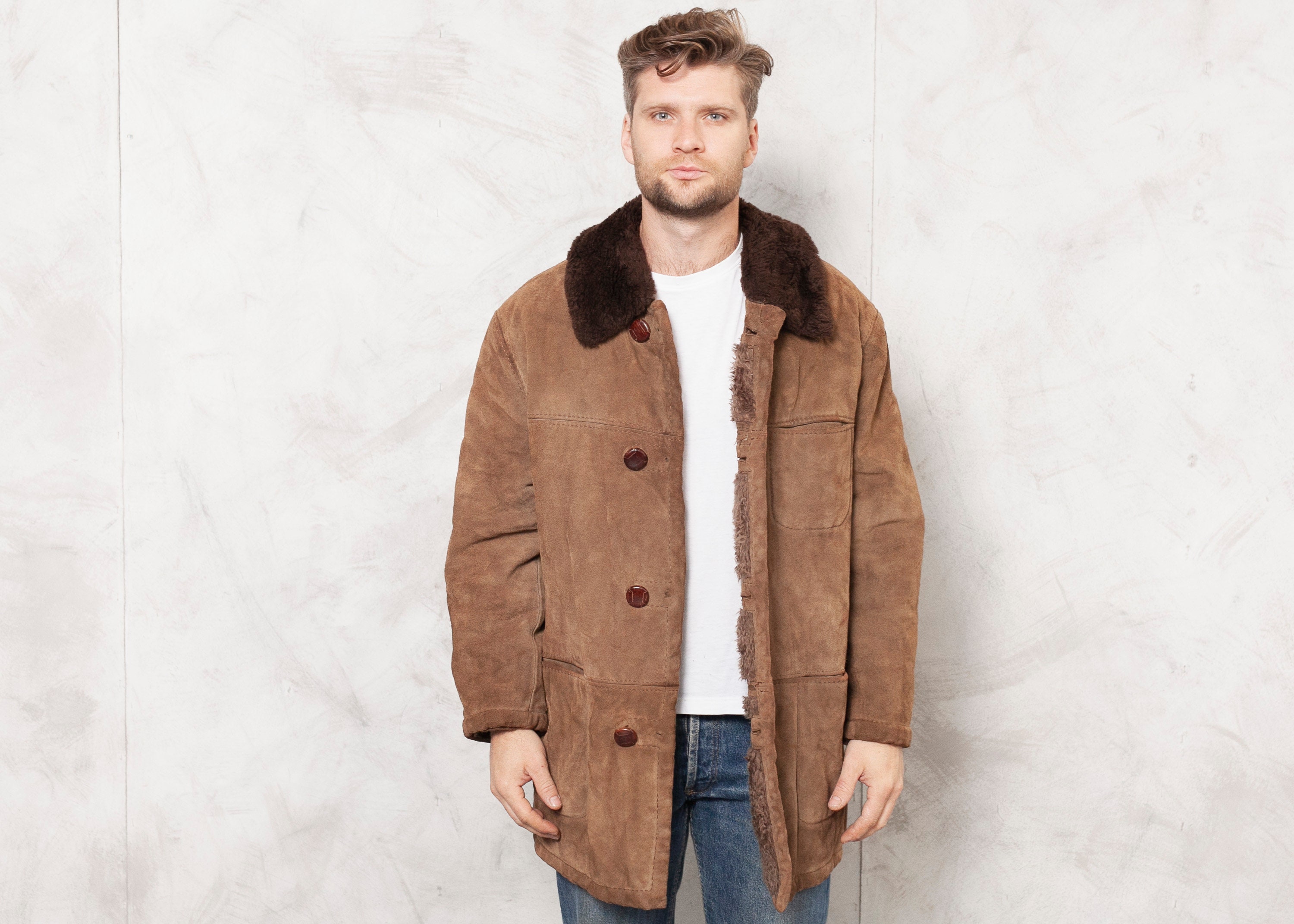 suede winter jacket mens