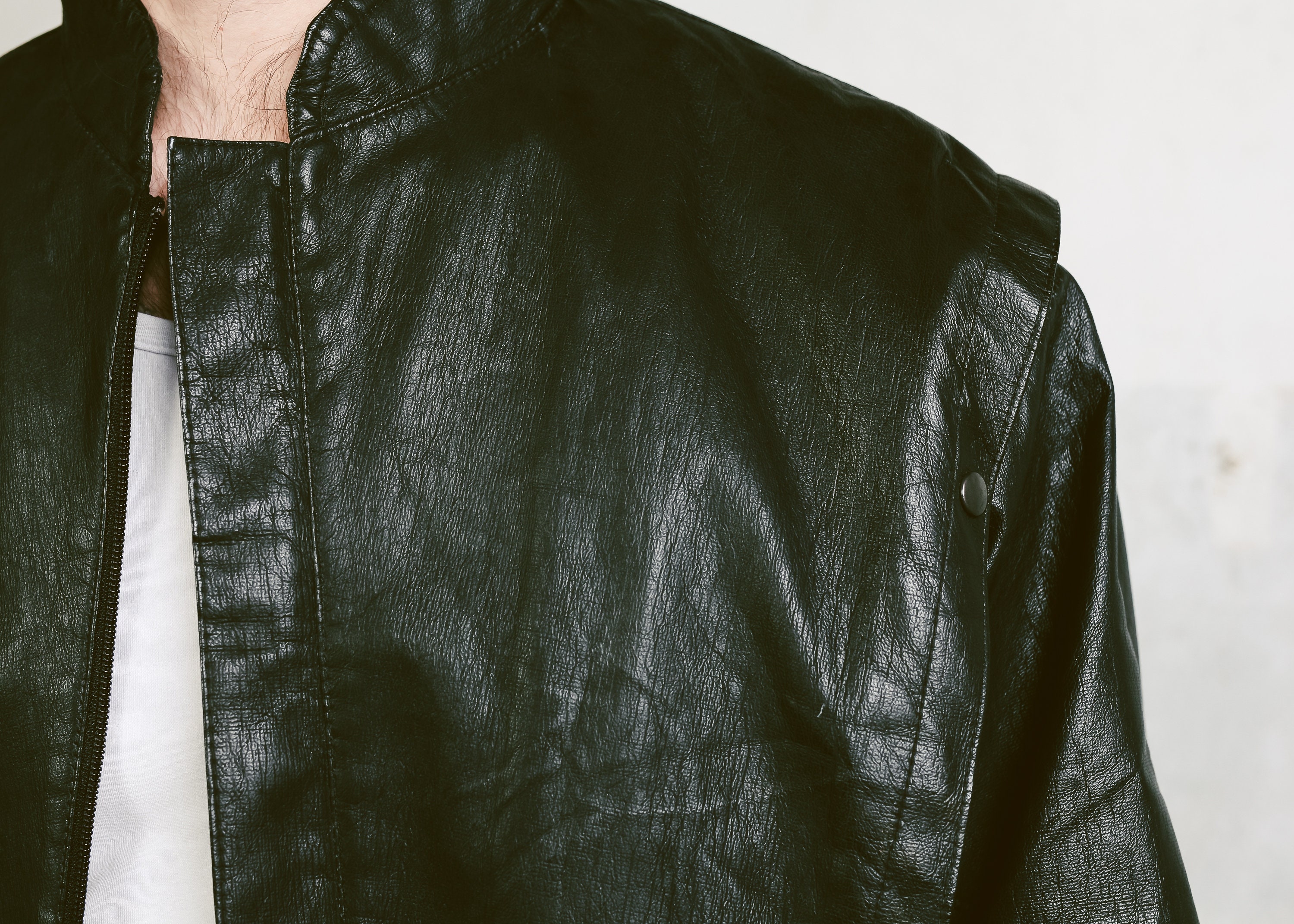 Vintage 80s Leather Bomber Jacket . Men Black Pilot Jacket Coat Flight ...