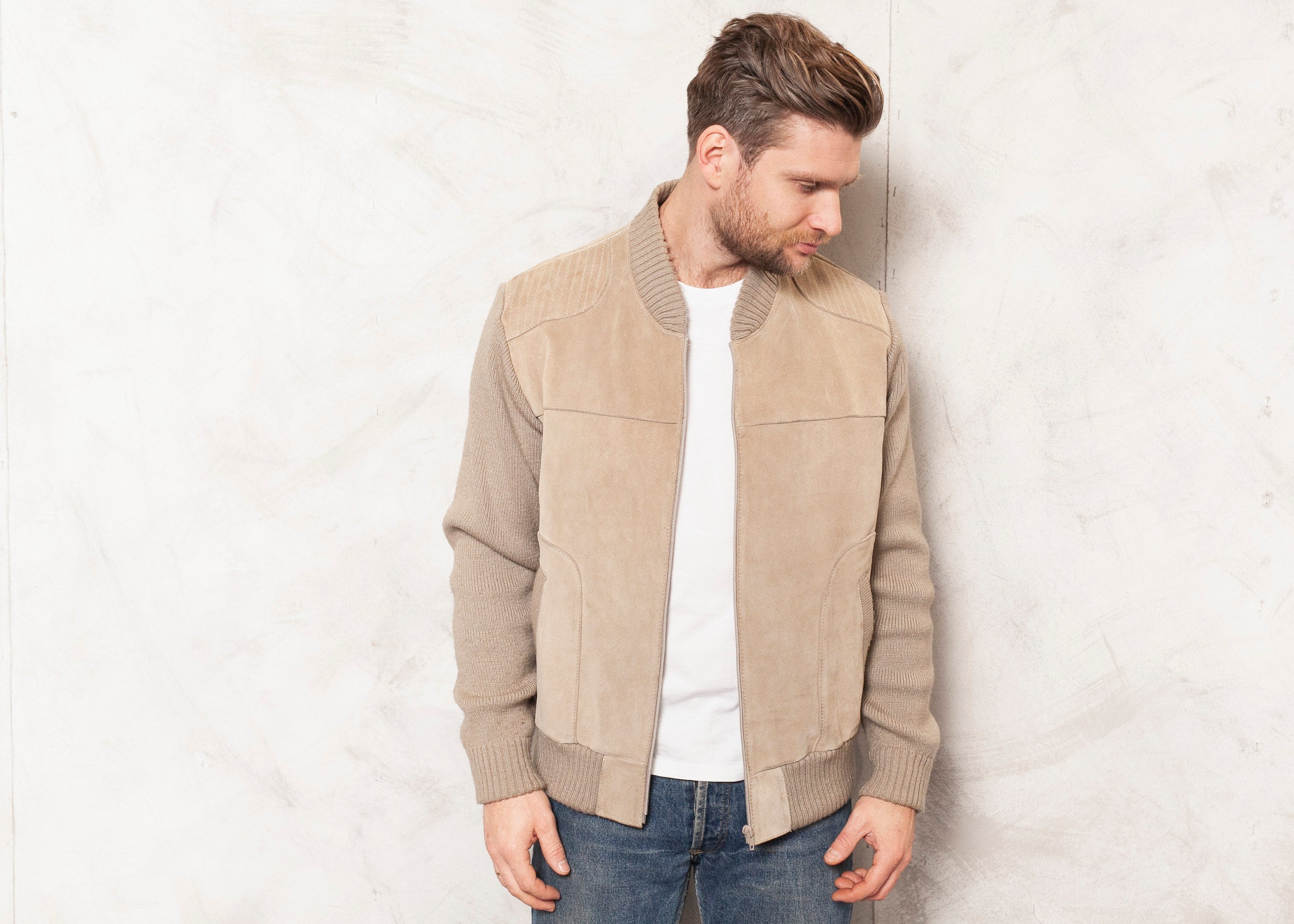 beige vintage jacket