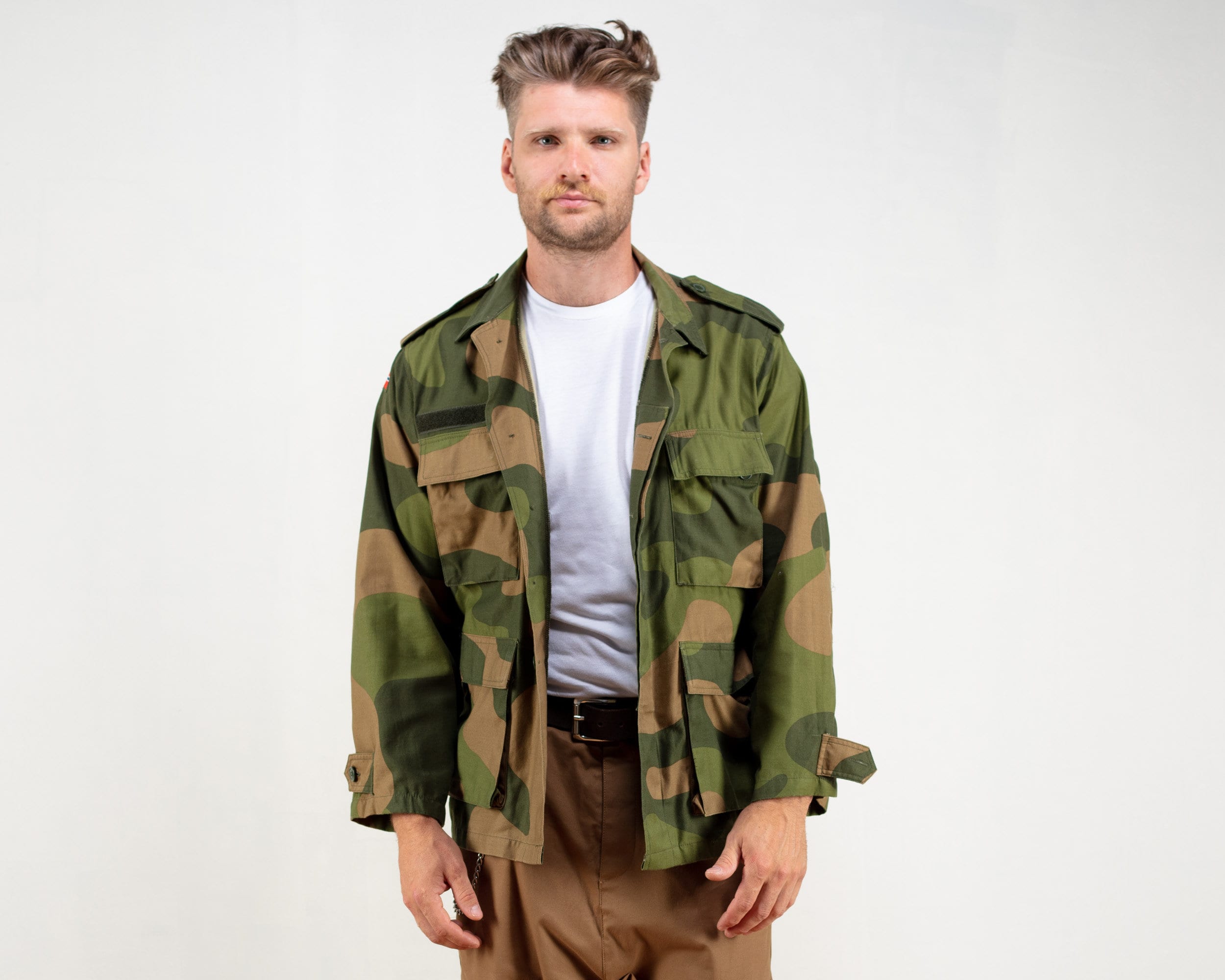 Norwegian Camo Jacket NATO camouflage military surplus vintage 90s ...