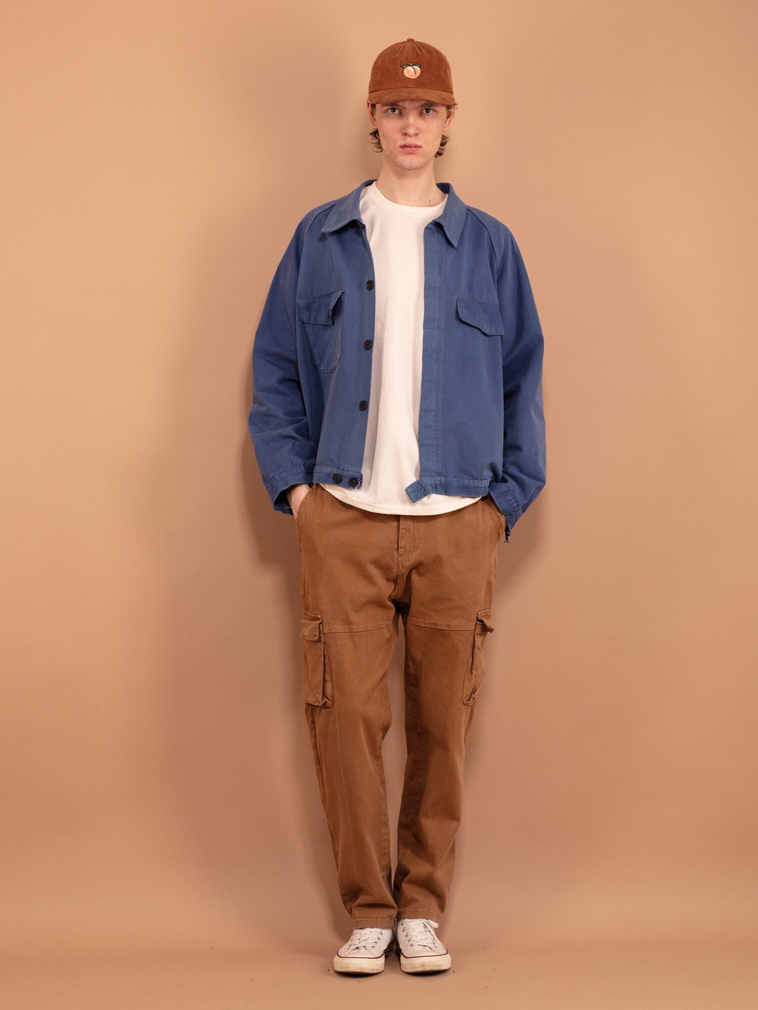 Vintage Faded Work Jacket, Size L Faded Work Jacket, Vintage
