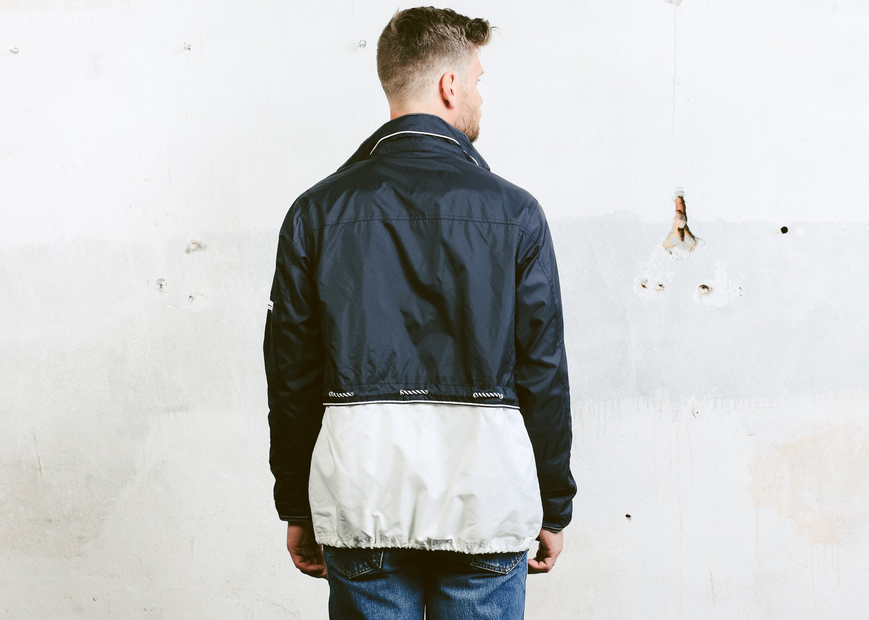 Men Sailing Jacket . 90s Sailing Coat Vintage 1990s Windbreaker Shell