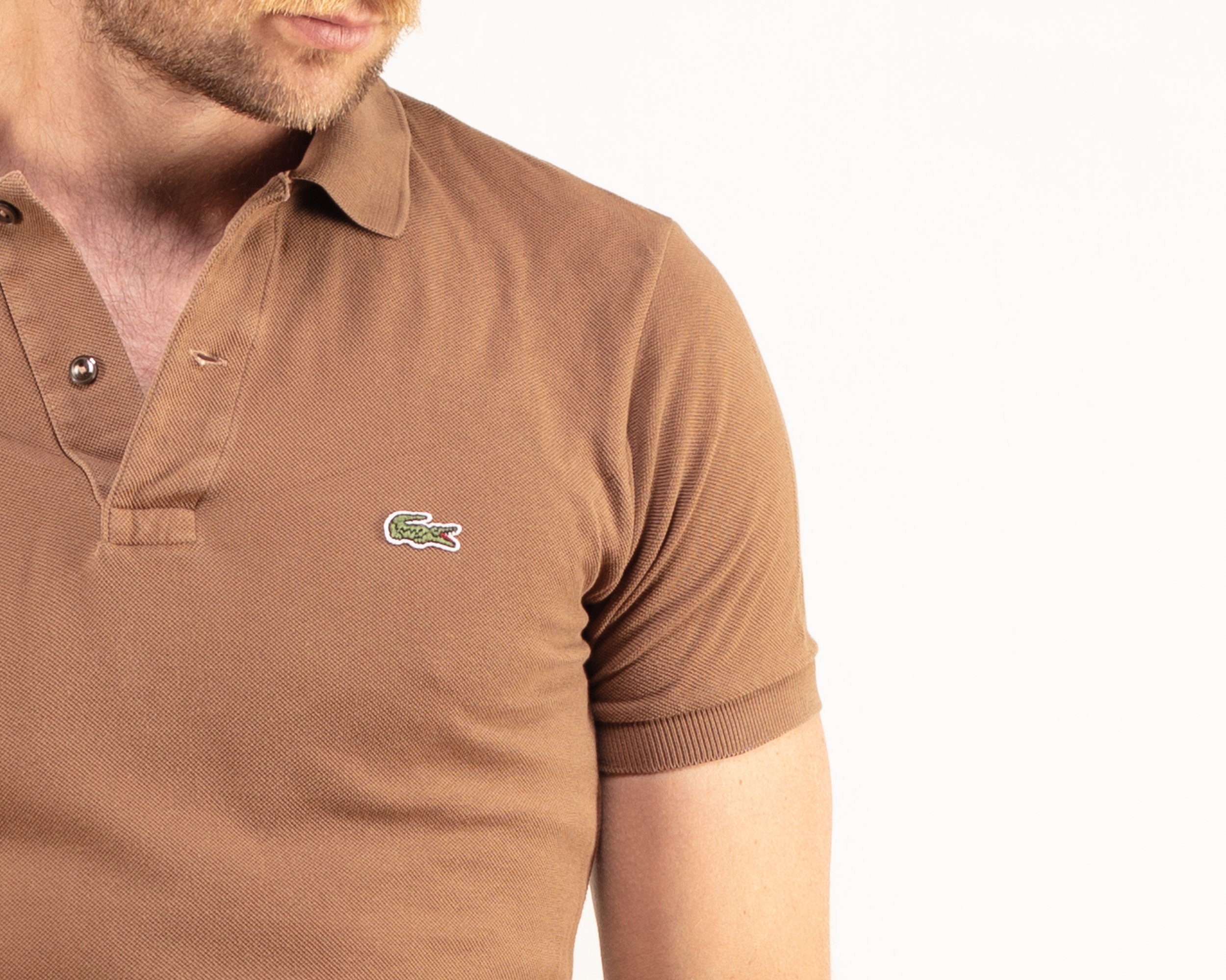 brown lacoste polo