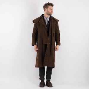 Manteau d&#39;équitation en coton ciré Driza-Bone des années 90, vêtements d&#39;extérieur vintage XS pour hommes