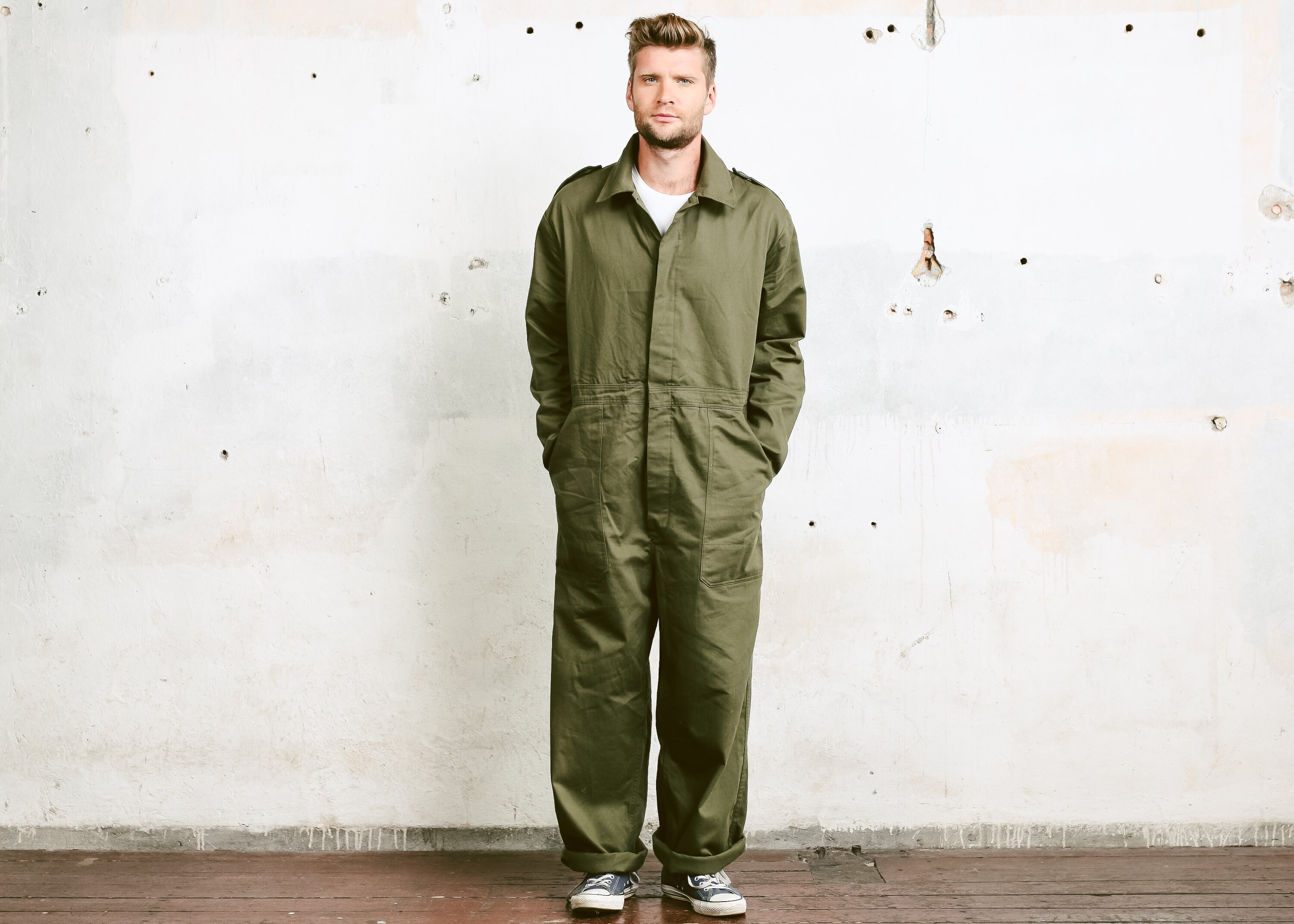 Vintage military jumpsuit top