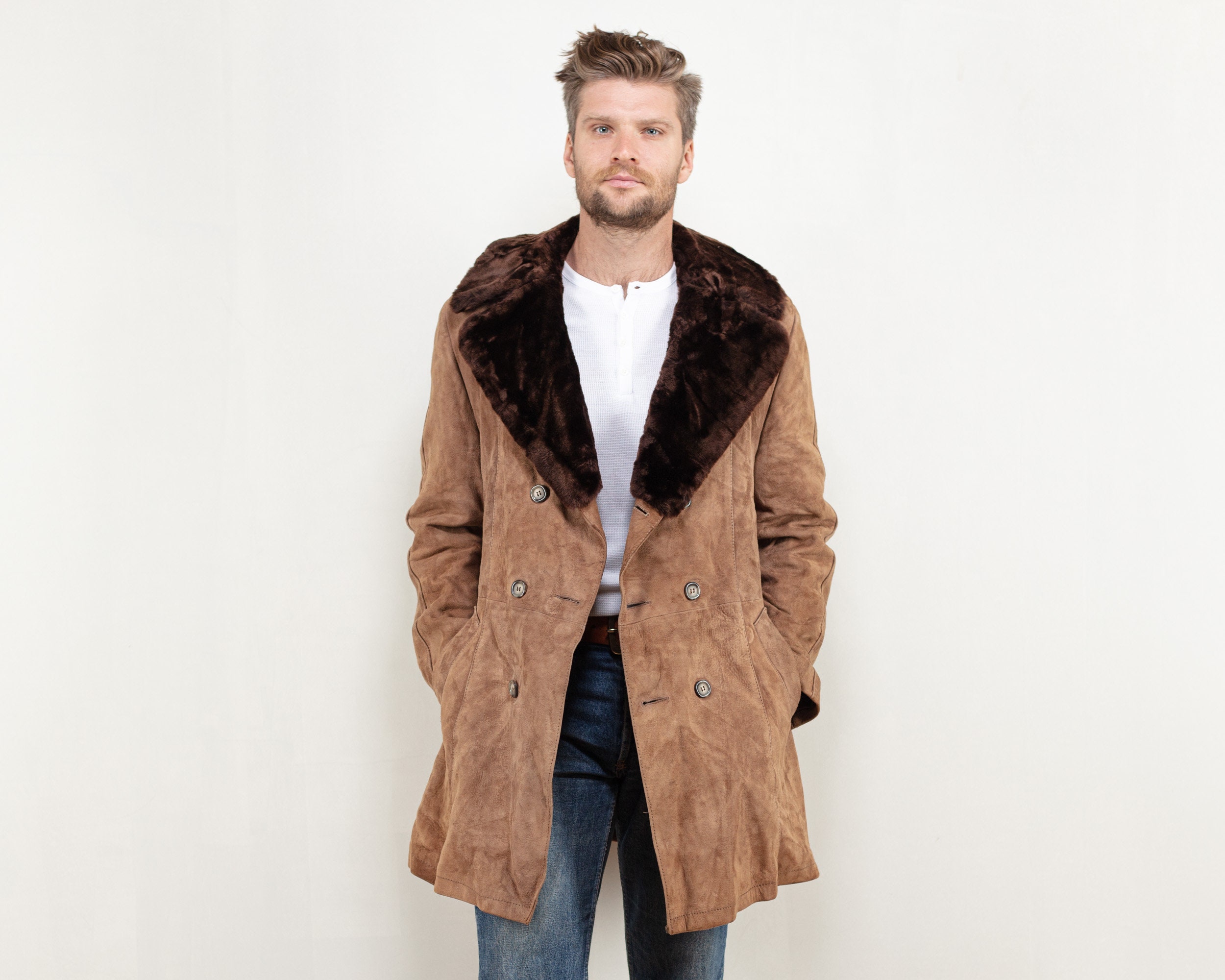 Faux Sheepskin Coat - Etsy UK