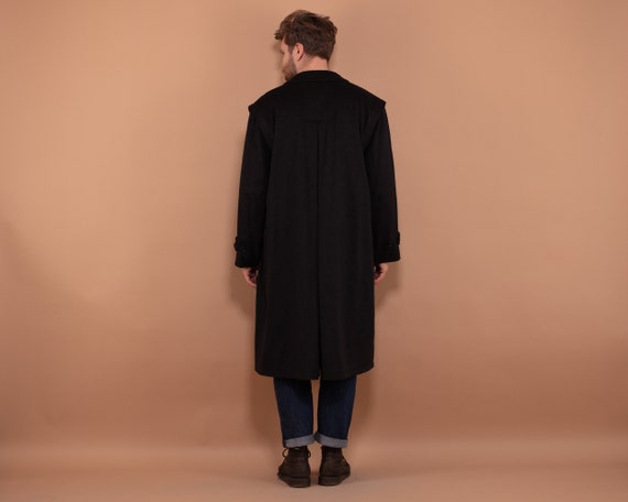 Longline Wool Blend Coat 90s, Size XL, Men Minima… - image 3