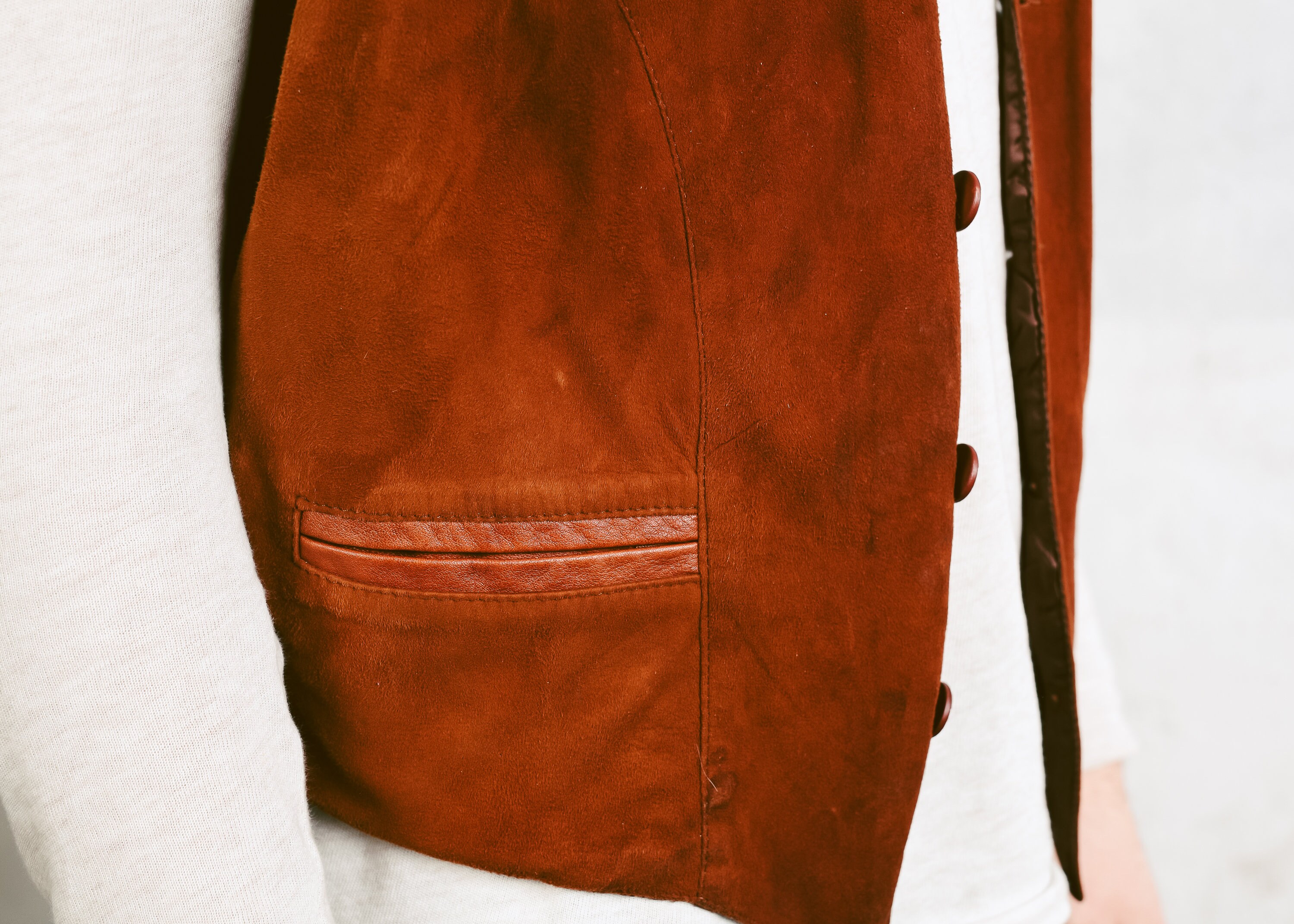 Brown Men Suede Vest . Indiana Jones Brown Leather Vest Vintage 80s ...
