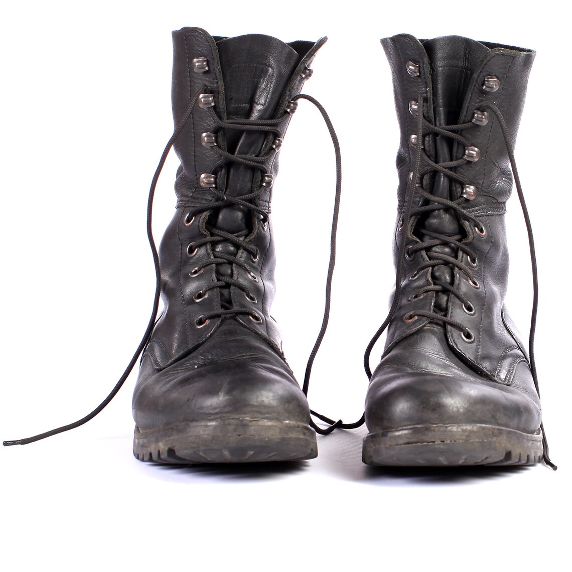 mens black lace up combat boots