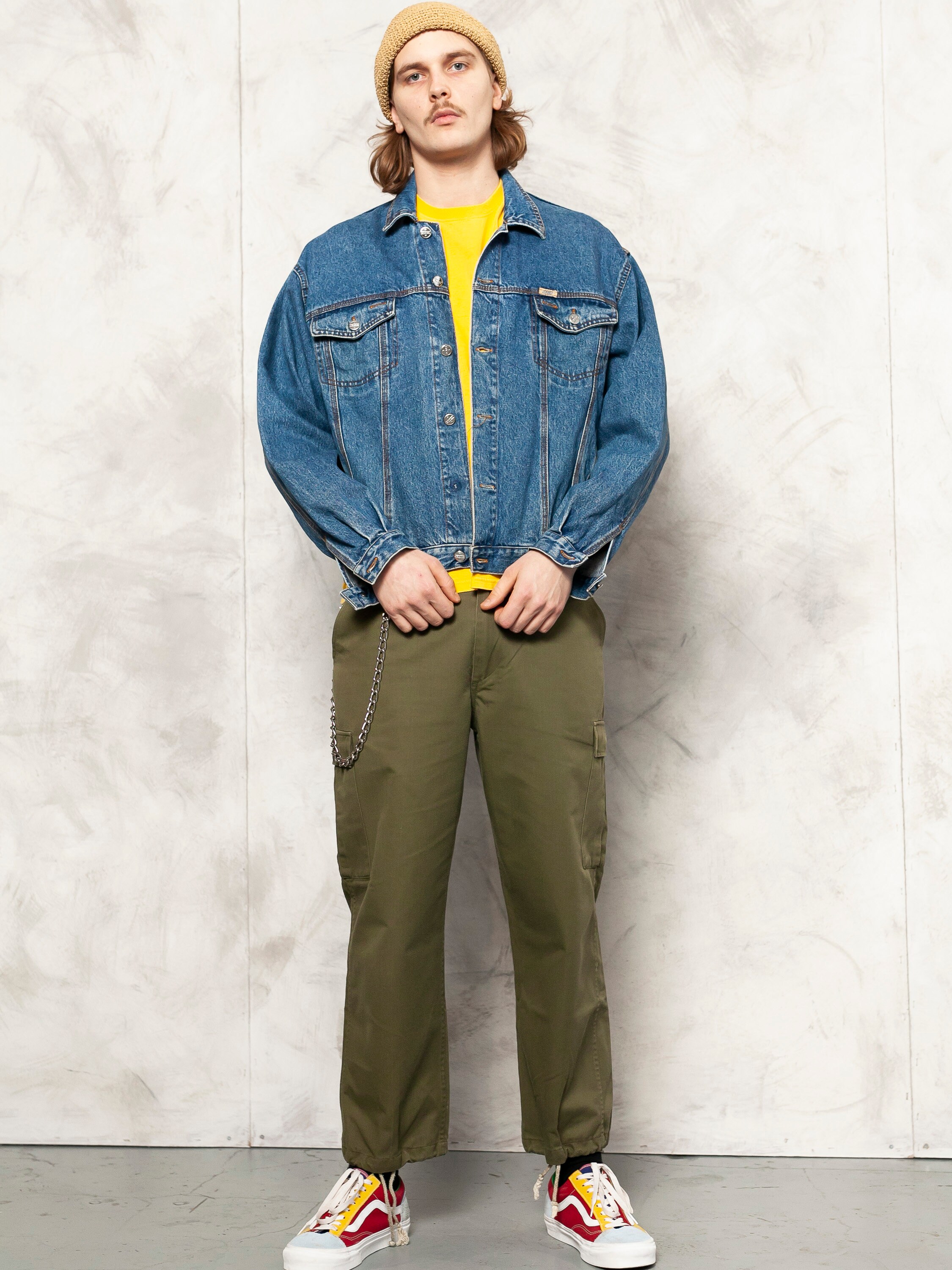 90s Denim Jacket - Etsy 直販最安価格 90s VANGRACK black Lsize denimjacket Gジャン/デニムジャケット