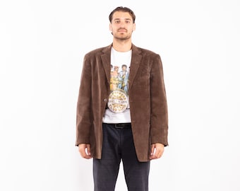 90's Men's Corduroy Blazer, Men Size L/XL Corduroy Blazer Jacket, Retro Sport Coat, Vintage Cord Blazer, Mens Clothing, Preppy Academia Wear