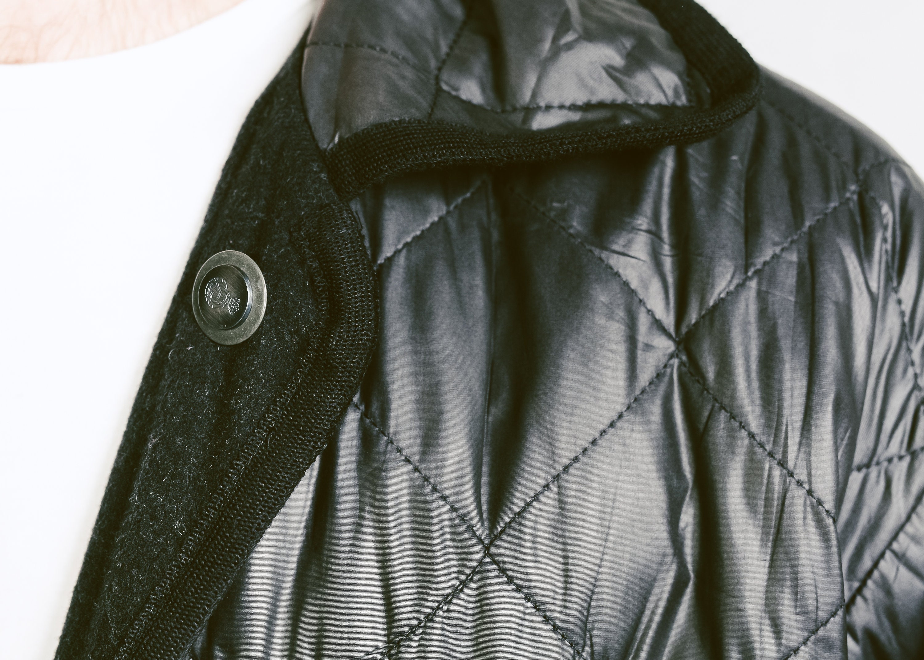 Men Reversible Wool Jacket . Vintage 80s Coat Black Oversized Jacket ...