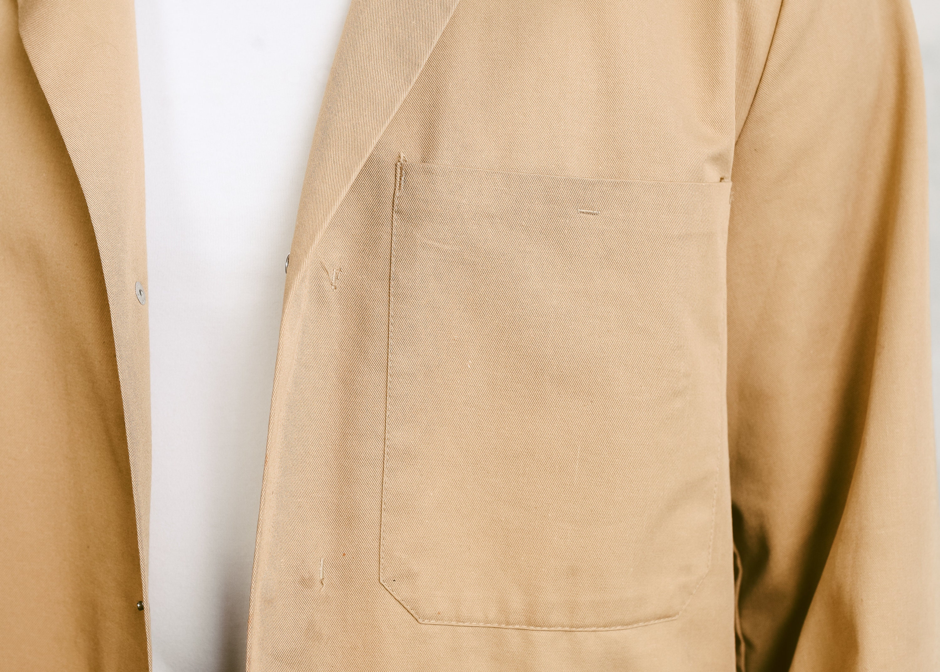 Beige Men Work Coat . Vintage Work Clothes Chore Coat Men Workwear