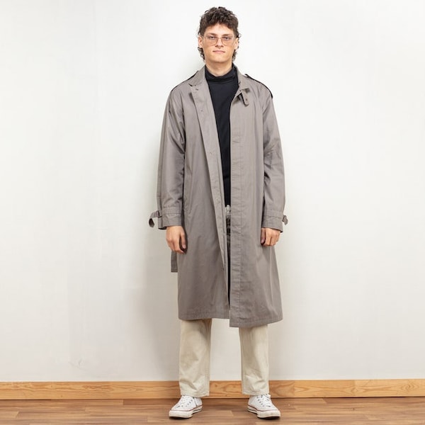 Minimalistischer Trenchcoat Herren, Vintage Mantel Größe L, Herren Trenchcoat, Klassischer Trenchcoat, Zeitloser Mantel, Stilvoller Trenchcoat, Elegant