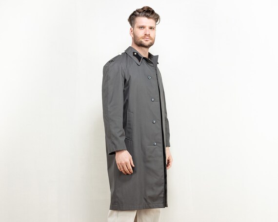 Vintage Grey 80 s German Army Overcoat Military Surplus Mac Coat