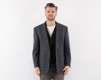 Vintage Komodo Wool Lined Hooded Cardigan: Chunky Zip up Jacket (L 