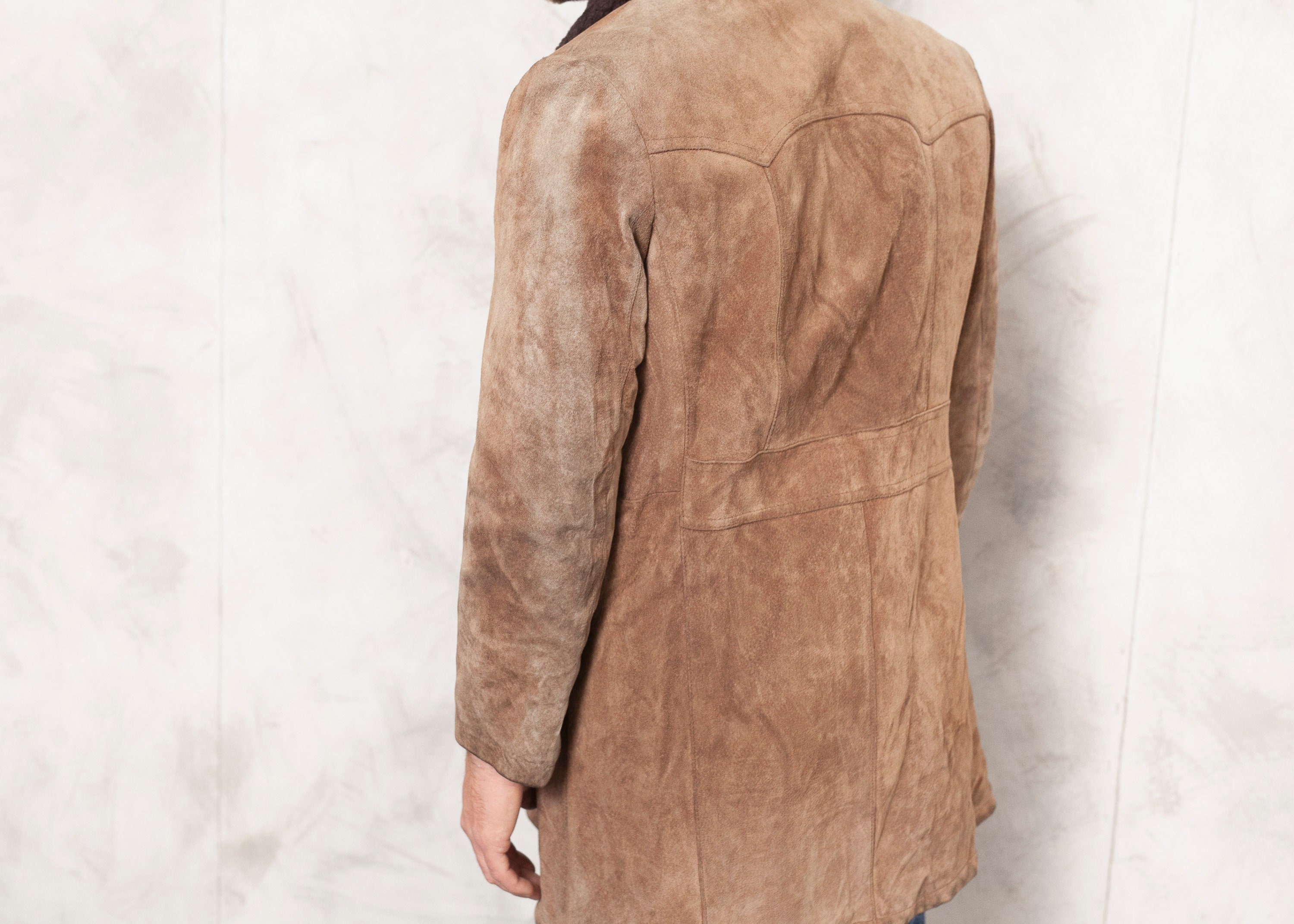 suede and sherpa coat
