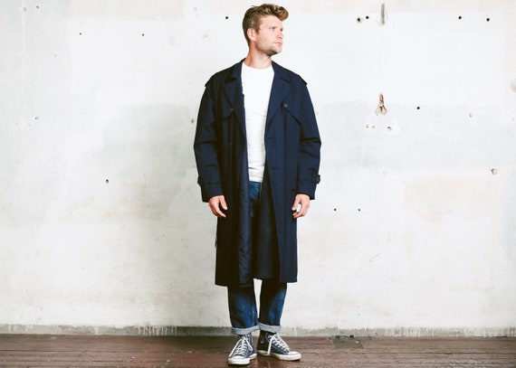 navy blue duster jacket