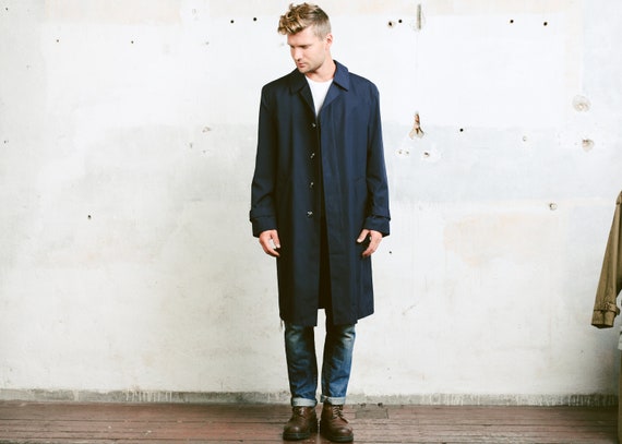 navy blue duster jacket