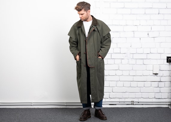 Vintage Men Duster Coat . Vintage 80s Men's Ranger