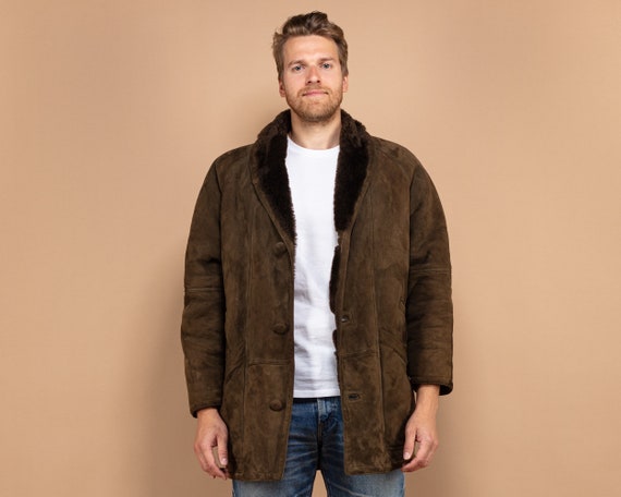 Manteau pour homme en peau de mouton taille moyenne M manteau en