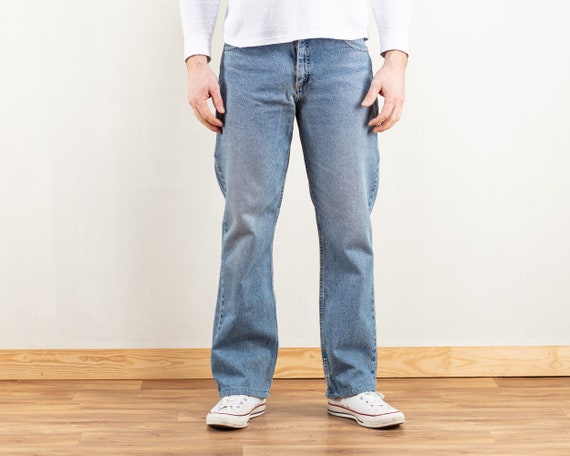 Vintage LEE Denim Jeans Men Vintage 90s Medium Wash Men Pants Straight  Denim Jeans Men Trousers Gift Idea Jeans Men Clothing Size Medium M 